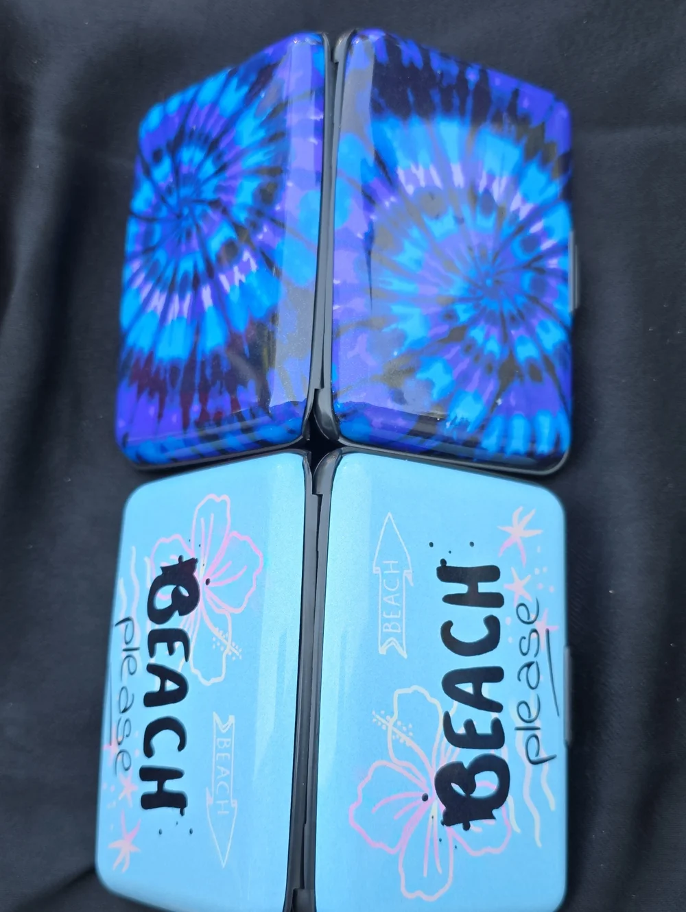 Beach Please And TIE dye Blue Card Case